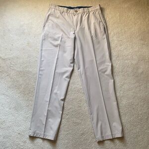 IZOD Golf Pants Mens 34x32 Beige Lightweight UPF 50 Moisture Wicking Stretch